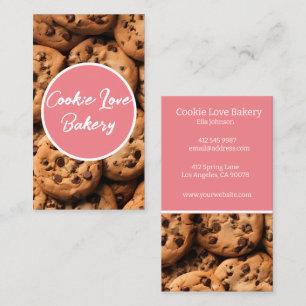 Heerlijke cookie achtergrond bakkerij visitekaartje