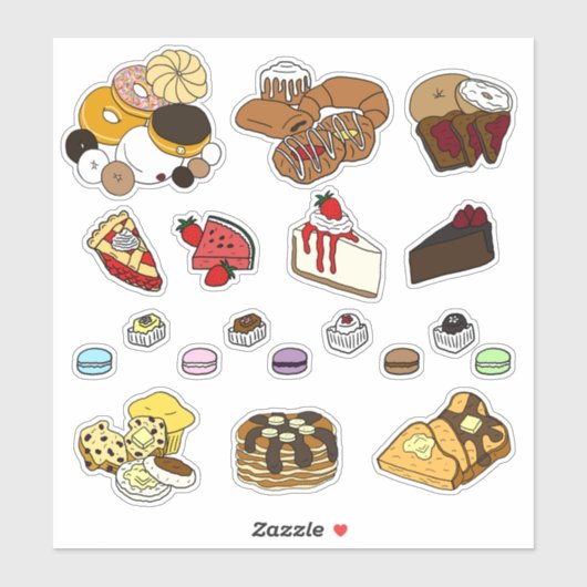 Heerlijke dessert Stickers (Vel)
