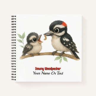 Heerlijke Downy Woodpecker Notitieboek