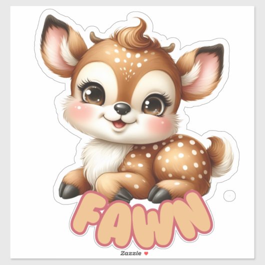 Heerlijke Fawn - Kwekerij Sticker (Vel)