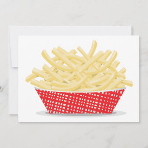 Heerlijke frietjes Retro Fast Food Kaart