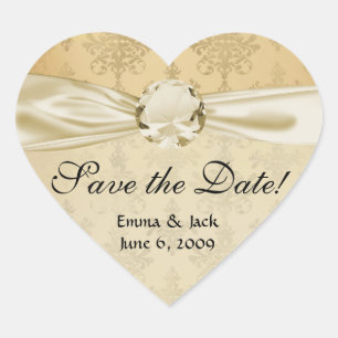 heerlijke  gouddamp hart sticker