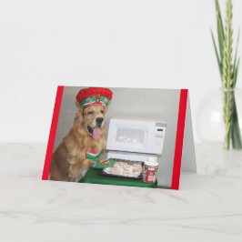 Heerlijke gouden vakantie koekjes feestdagen kaart