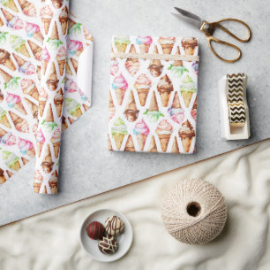 Heerlijke ijskegels cadeaupapier