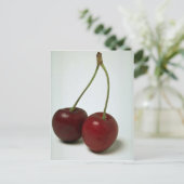 Heerlijke kersen briefkaart (Staand voorkant)