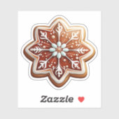 Heerlijke kerstdesserts Star Geweldige Cookie Sticker (Vel)