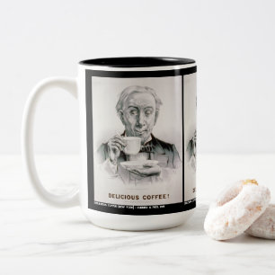 Heerlijke koffie! tweekleurige koffiemok