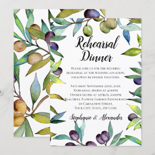 Heerlijke olijven Toscaanse Waterverf repetitie di Kaart