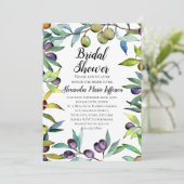 Heerlijke olijven Toscaanse Waterverf Vrijgezellen Kaart (Staand voorkant)