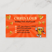 Heerlijke pizza -  & professioneel visitekaartje (Achterkant)