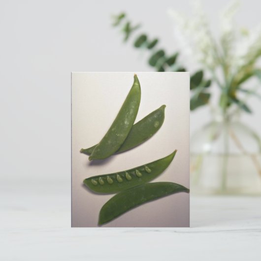 Heerlijke sneeuwerwten briefkaart (Staand voorkant)