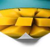 Heerlijke verse mango smoothie op witte achtergron poster (Hoek)