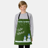 Heerlijke winterwereld schort (Gedragen)