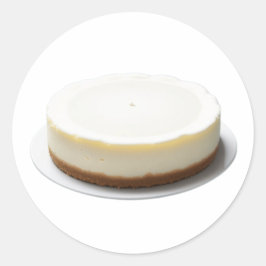 Heerlijke zelfgemaakte cheesecake ronde sticker