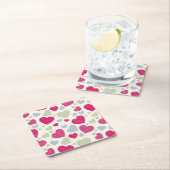 Heet Achtergrond Vierkante Kartonnen Onderzetter (Insitu)