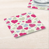 Heet Achtergrond Vierkante Kartonnen Onderzetter (Schuin)