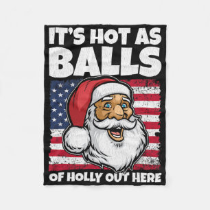 Heet als Kerstman VS Amerikaanse Vlag Shirt Kerst Fleece Deken