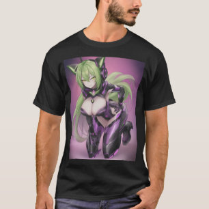Heet Anime Android Catgirl T-shirt