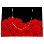 Heet Bloem Zwart Rood Rozen Groot Cadeauzakje (Voorkant)