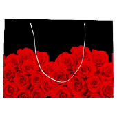 Heet Bloem Zwart Rood Rozen Groot Cadeauzakje (Achterkant)