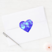 Heet Bokeh Light Background blue Hart Sticker (Envelop)