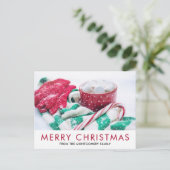 Heet Caca | Kandijriet | Kerst Scarf en Mitts Briefkaart (Staand voorkant)