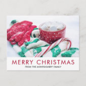 Heet Caca | Kandijriet | Kerst Scarf en Mitts Briefkaart (Voorkant)