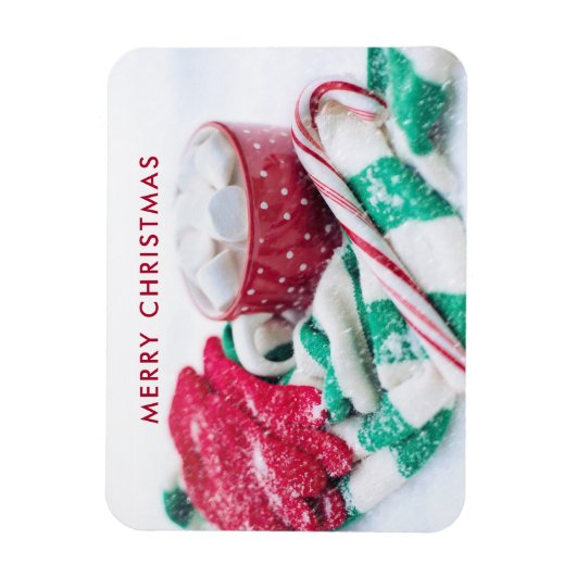 Heet Caca | Kandijriet | Kerst Scarf en Mitts Magneet (Verticaal)