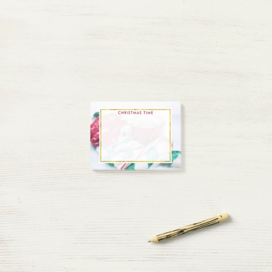 Heet Caca | Kandijriet | Kerst Scarf en Mitts Post-it® Notes (Op bureau)