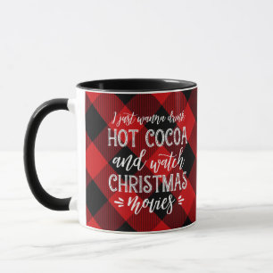 Heet cacao en films Rood Kerstmis Mok