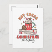 Heet cacao en kerstfilms briefkaart (Voorkant / Achterkant)