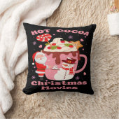 Heet cacao en kerstfilms kussen (Deken)