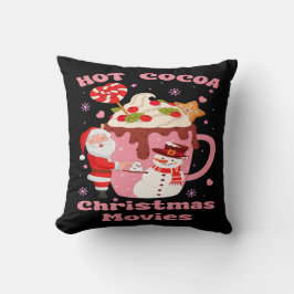 Heet cacao en kerstfilms kussen