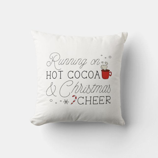 Heet cacao en kerstmis kussen (Voorkant)