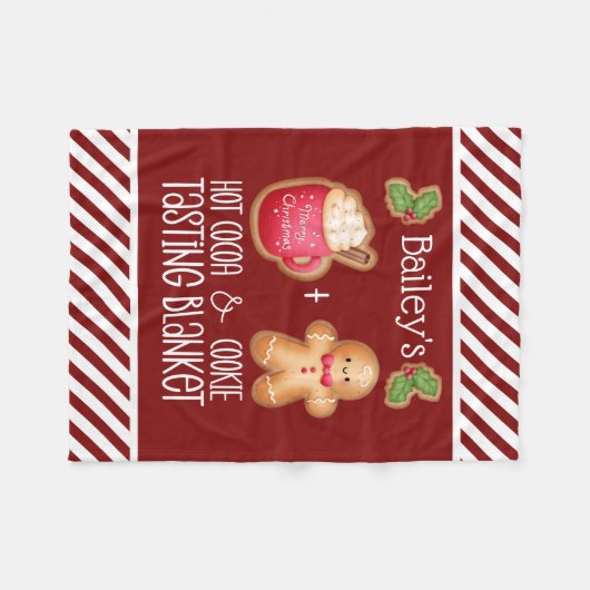 Heet cacao- en koekjesonderzoek fleece deken (Voorkant (Horizontaal))