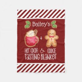 Heet cacao- en koekjesonderzoek fleece deken