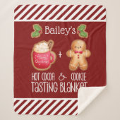 Heet cacao- en koekjesonderzoek sherpa deken (Voorkant)