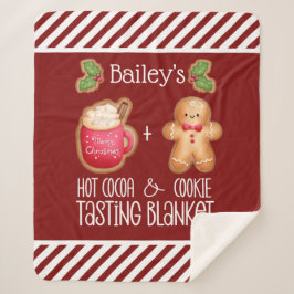 Heet cacao- en koekjesonderzoek sherpa deken