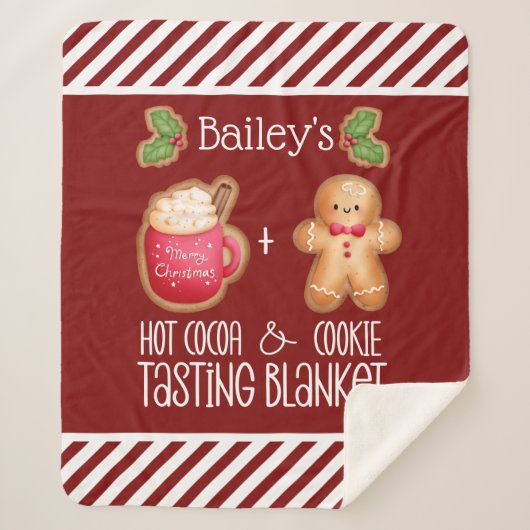 Heet cacao- en koekjesonderzoek sherpa deken (Voorkant)