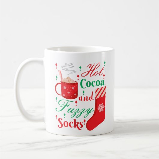 Heet cacao en luie sokken - Kerstmis Koffiemok (Links)