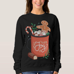 Heet Cacao Gingerbread Man met Candy Cane Joy Trui