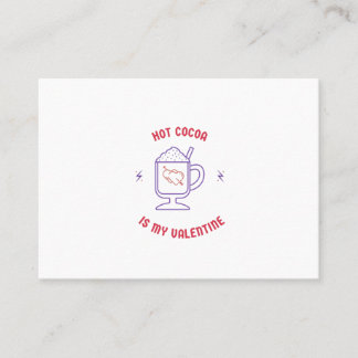 Heet cacao is mijn valentijn visitekaartje