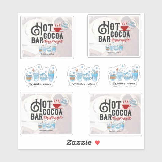 Heet cacaobalk sticker (Vel)