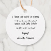 Heet Cacaobomlabel Bedankjes Labels (Achterkant)