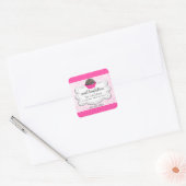 Heet cacaochocolaat Bomb Square Sticker (Envelop)