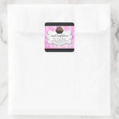 Heet cacaochocolaat Bomb Square Sticker (Tas)