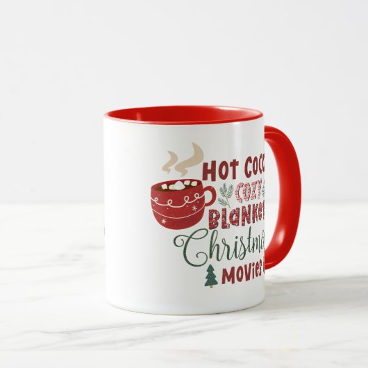 Heet cacaoverband Cozy Blankets en kerstfilms Mok (Voorkant rechts)