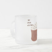 Heet cacaoweer matglas koffiemok (Voorkant links)