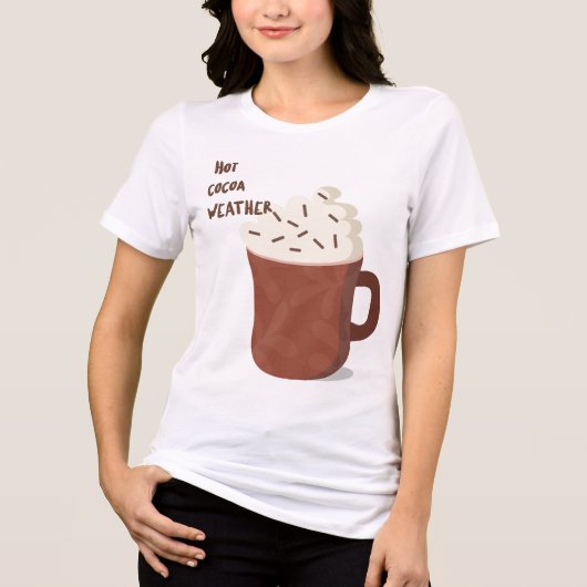 Heet cacaoweer Tri-Blend shirt (Voorkant)