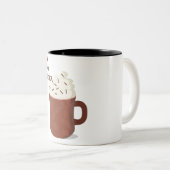 Heet cacaoweer tweekleurige koffiemok (Voorkant rechts)